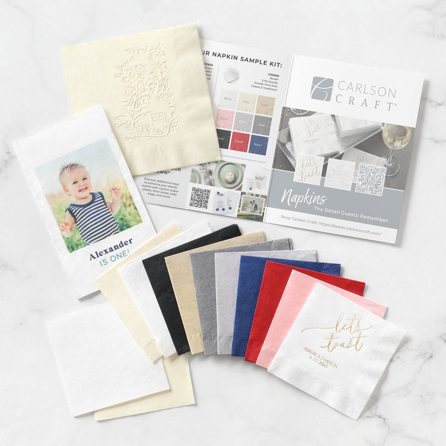 Napkin sample kit. Show it. Sell it.